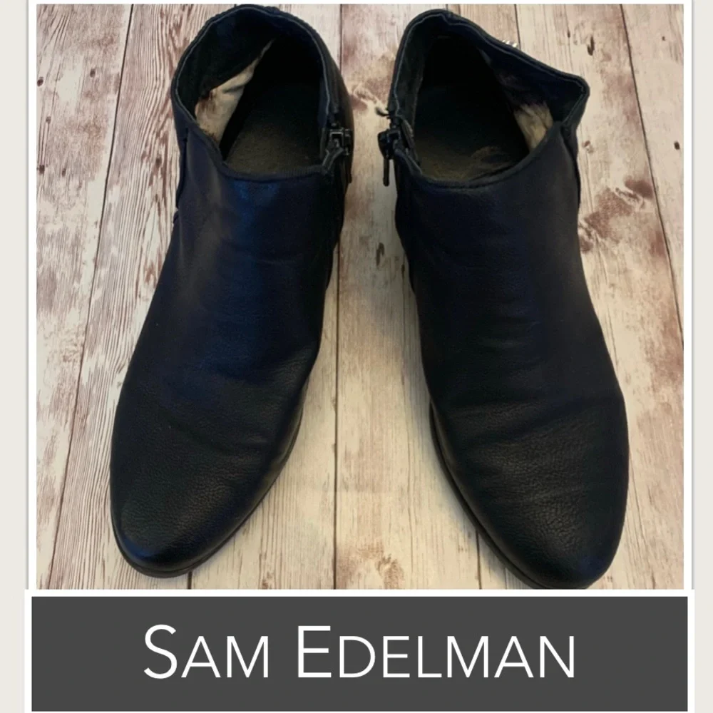 Sam Edelman Black‎ Ankle Boots Inside Zipper Closure
